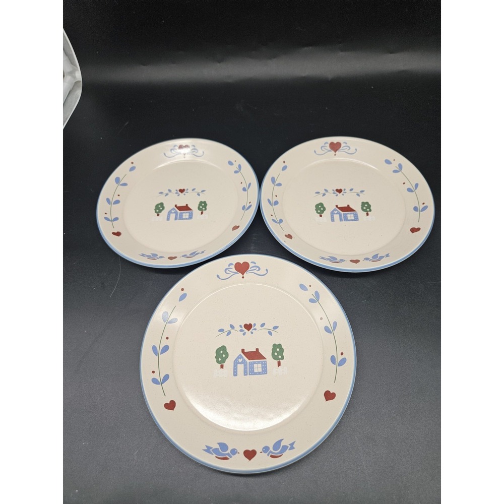 International China HABERSHAM COUNTRY Three Salad Plates Cottagecore Apples